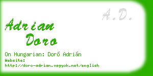 adrian doro business card